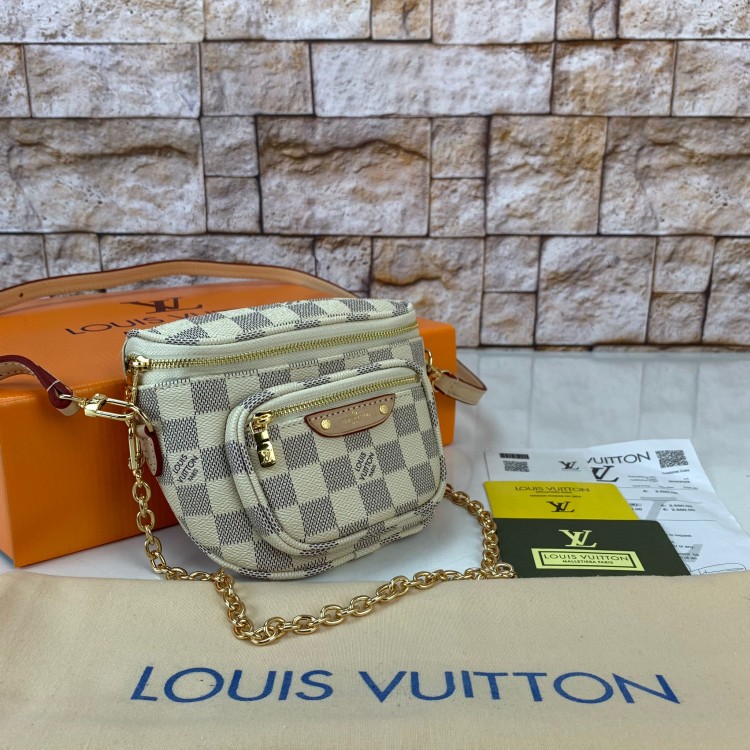 LOUİS VUİTTON MİNİ BUMBAG BEYAZ DAMALİ